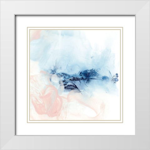Indigo and Blush I White Modern Wood Framed Art Print with Double Matting by Harper, Ethan