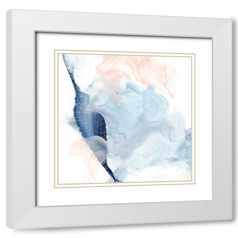 Indigo and Blush II White Modern Wood Framed Art Print with Double Matting by Harper, Ethan