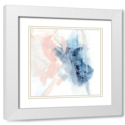 Indigo and Blush III White Modern Wood Framed Art Print with Double Matting by Harper, Ethan
