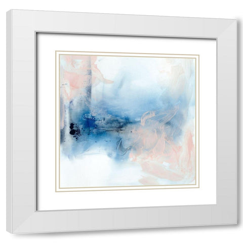 Indigo and Blush IV White Modern Wood Framed Art Print with Double Matting by Harper, Ethan