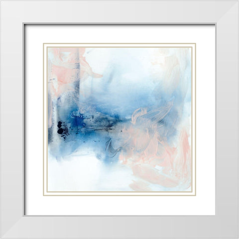 Indigo and Blush IV White Modern Wood Framed Art Print with Double Matting by Harper, Ethan