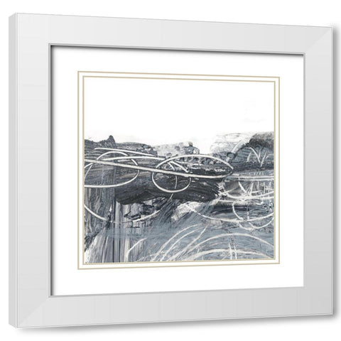 Scribble Out I White Modern Wood Framed Art Print with Double Matting by Harper, Ethan