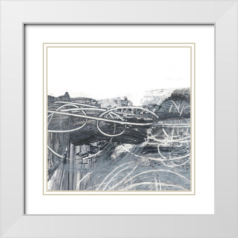 Scribble Out I White Modern Wood Framed Art Print with Double Matting by Harper, Ethan