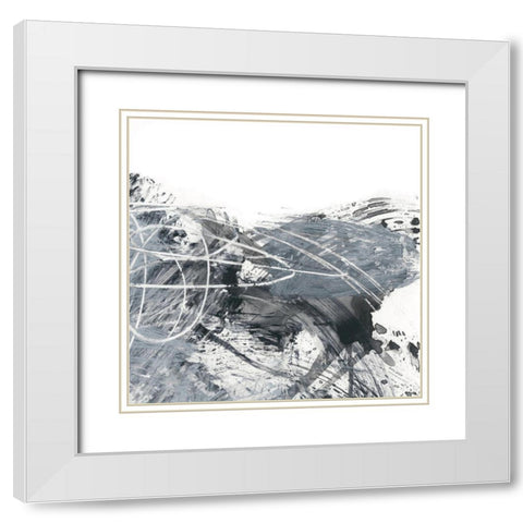 Scribble Out II White Modern Wood Framed Art Print with Double Matting by Harper, Ethan