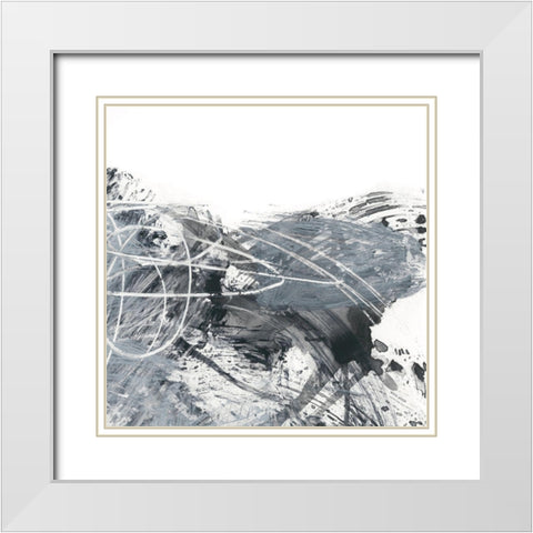 Scribble Out II White Modern Wood Framed Art Print with Double Matting by Harper, Ethan