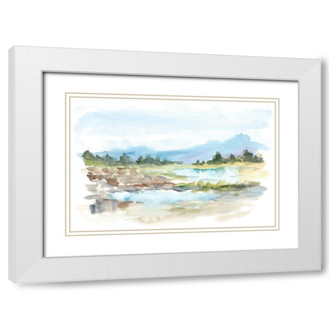Mountain Watercolor IV White Modern Wood Framed Art Print with Double Matting by Harper, Ethan