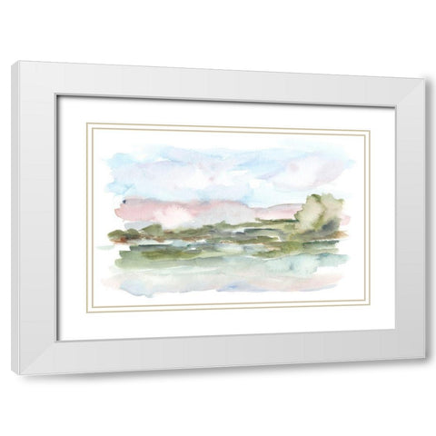Mountain Watercolor VI White Modern Wood Framed Art Print with Double Matting by Harper, Ethan