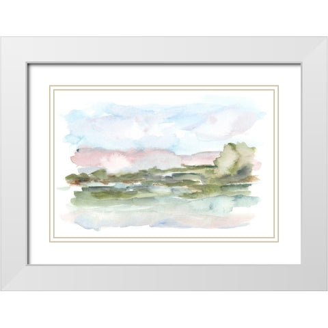 Mountain Watercolor VI White Modern Wood Framed Art Print with Double Matting by Harper, Ethan
