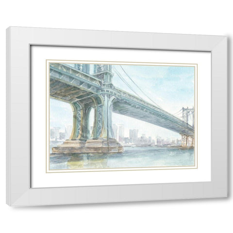 Iconic Watercolor Bridge IV White Modern Wood Framed Art Print with Double Matting by Harper, Ethan