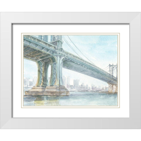 Iconic Watercolor Bridge IV White Modern Wood Framed Art Print with Double Matting by Harper, Ethan