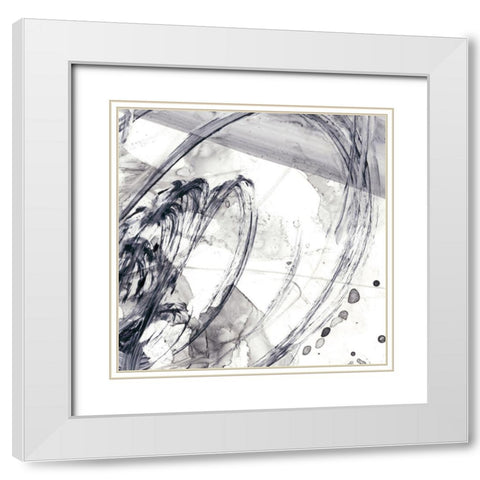 Sonar I White Modern Wood Framed Art Print with Double Matting by Harper, Ethan