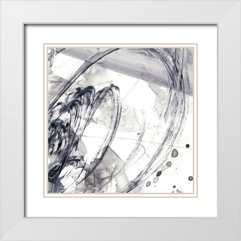 Sonar I White Modern Wood Framed Art Print with Double Matting by Harper, Ethan