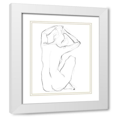 Muse I White Modern Wood Framed Art Print with Double Matting by Parker, Jennifer Paxton