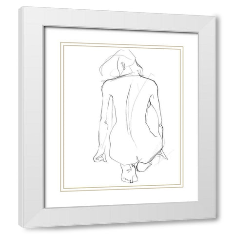 Muse II White Modern Wood Framed Art Print with Double Matting by Parker, Jennifer Paxton