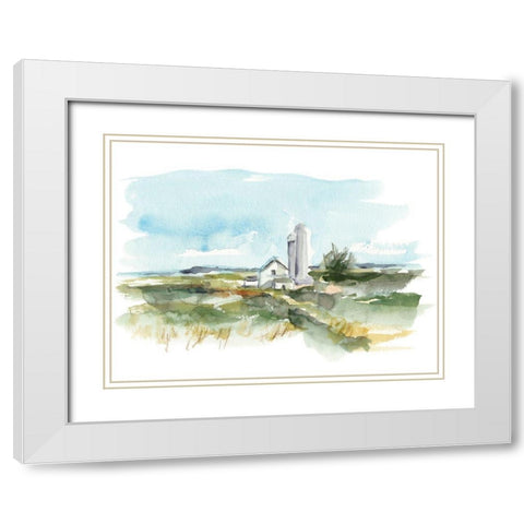 Rural Plein Air I White Modern Wood Framed Art Print with Double Matting by Harper, Ethan