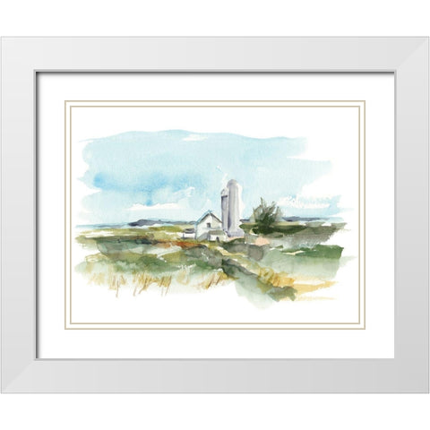 Rural Plein Air I White Modern Wood Framed Art Print with Double Matting by Harper, Ethan