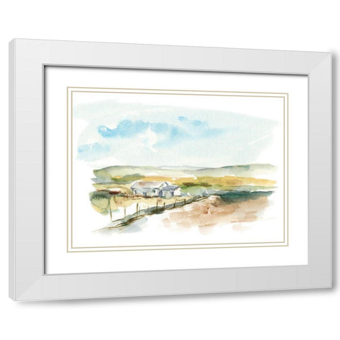 Rural Plein Air III White Modern Wood Framed Art Print with Double Matting by Harper, Ethan