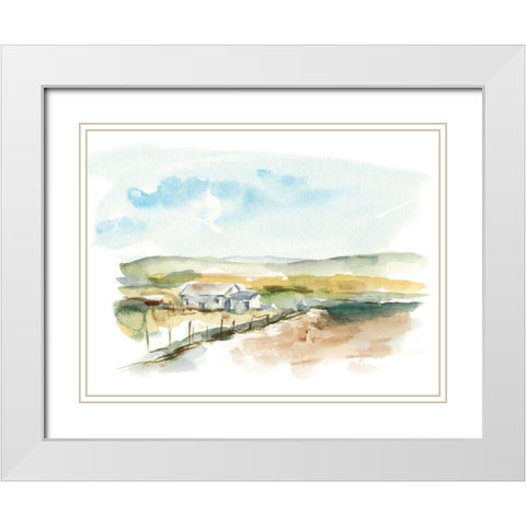 Rural Plein Air III White Modern Wood Framed Art Print with Double Matting by Harper, Ethan