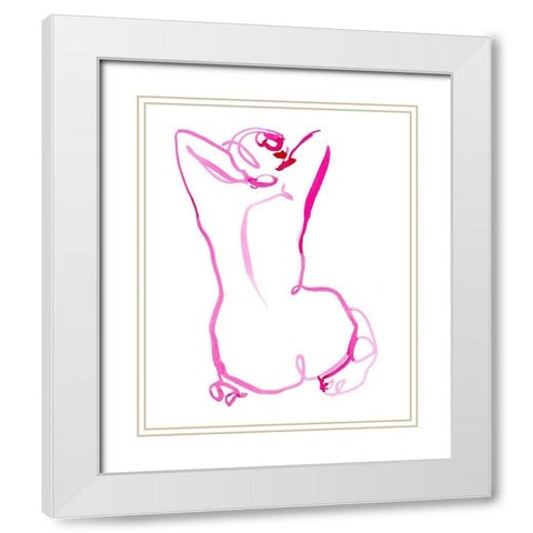 Bold Blind Contour II White Modern Wood Framed Art Print with Double Matting by Parker, Jennifer Paxton