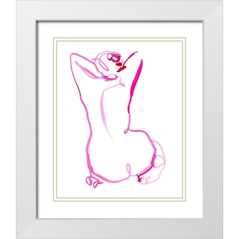 Bold Blind Contour II White Modern Wood Framed Art Print with Double Matting by Parker, Jennifer Paxton