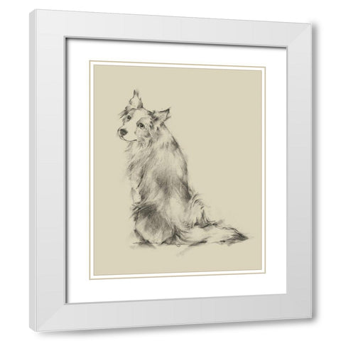 Puppy Dog Eyes VI White Modern Wood Framed Art Print with Double Matting by Harper, Ethan