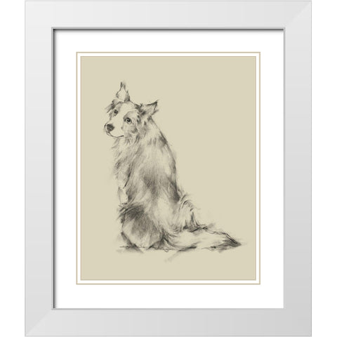 Puppy Dog Eyes VI White Modern Wood Framed Art Print with Double Matting by Harper, Ethan