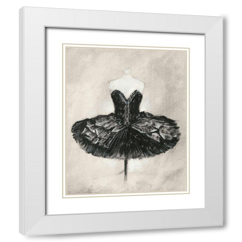 Black Ballet Dress I White Modern Wood Framed Art Print with Double Matting by Harper, Ethan