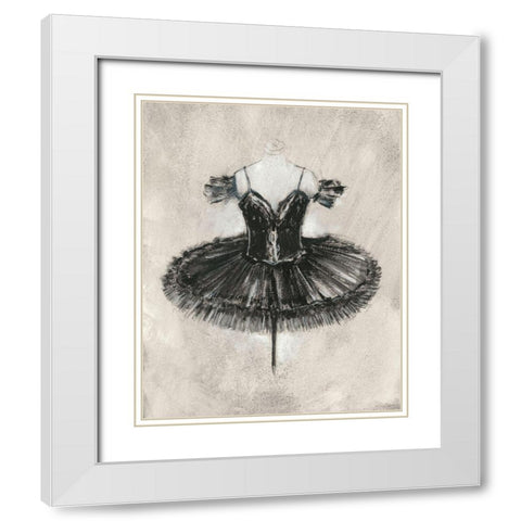 Black Ballet Dress II White Modern Wood Framed Art Print with Double Matting by Harper, Ethan