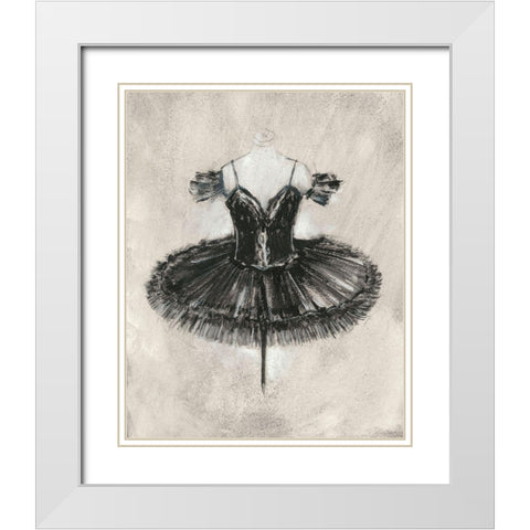 Black Ballet Dress II White Modern Wood Framed Art Print with Double Matting by Harper, Ethan