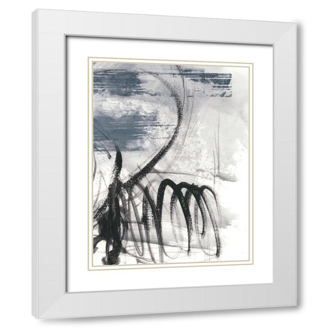 Serpentine I White Modern Wood Framed Art Print with Double Matting by Harper, Ethan