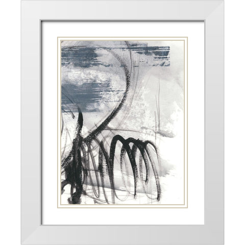 Serpentine I White Modern Wood Framed Art Print with Double Matting by Harper, Ethan