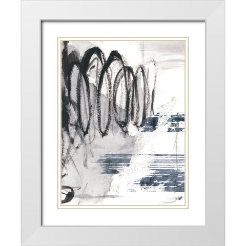 Serpentine II White Modern Wood Framed Art Print with Double Matting by Harper, Ethan