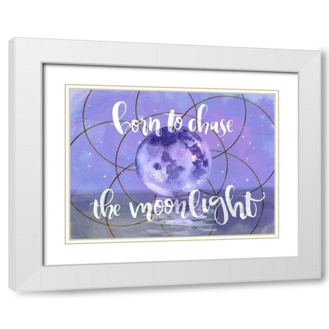 Moon Child I White Modern Wood Framed Art Print with Double Matting by Parker, Jennifer Paxton