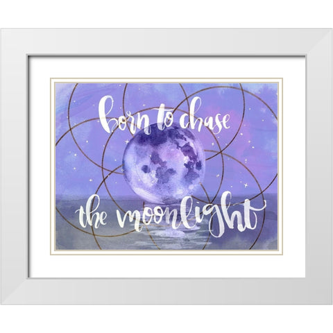 Moon Child I White Modern Wood Framed Art Print with Double Matting by Parker, Jennifer Paxton