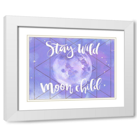 Moon Child II White Modern Wood Framed Art Print with Double Matting by Parker, Jennifer Paxton