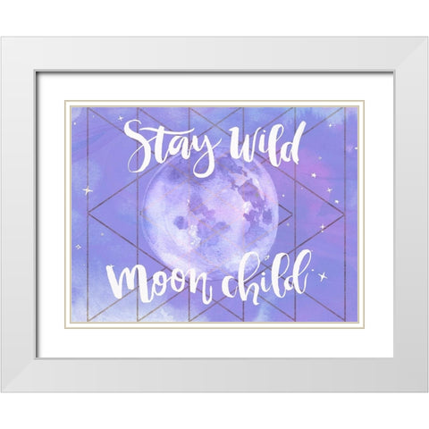 Moon Child II White Modern Wood Framed Art Print with Double Matting by Parker, Jennifer Paxton