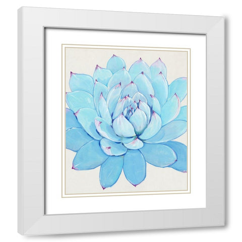 Pastel Succulent II White Modern Wood Framed Art Print with Double Matting by OToole, Tim
