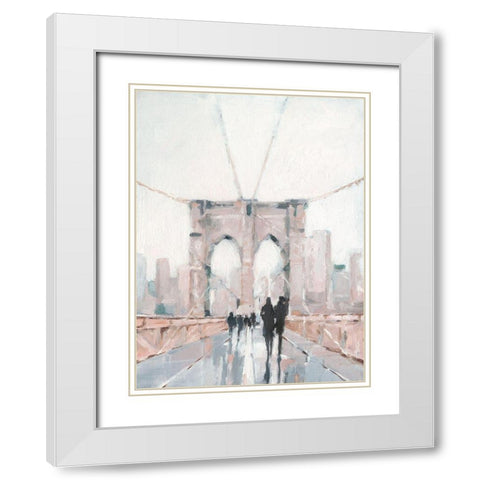 Early Morning Stroll I White Modern Wood Framed Art Print with Double Matting by Harper, Ethan