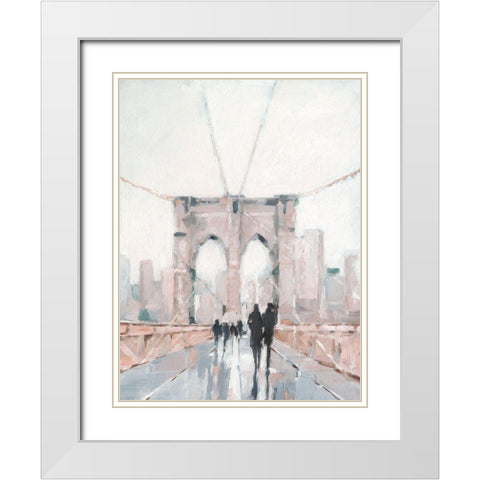 Early Morning Stroll I White Modern Wood Framed Art Print with Double Matting by Harper, Ethan