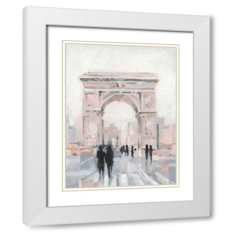 Early Morning Stroll II White Modern Wood Framed Art Print with Double Matting by Harper, Ethan