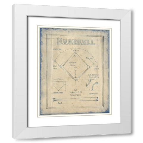 All About the Game I White Modern Wood Framed Art Print with Double Matting by Harper, Ethan