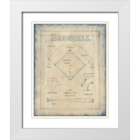 All About the Game I White Modern Wood Framed Art Print with Double Matting by Harper, Ethan