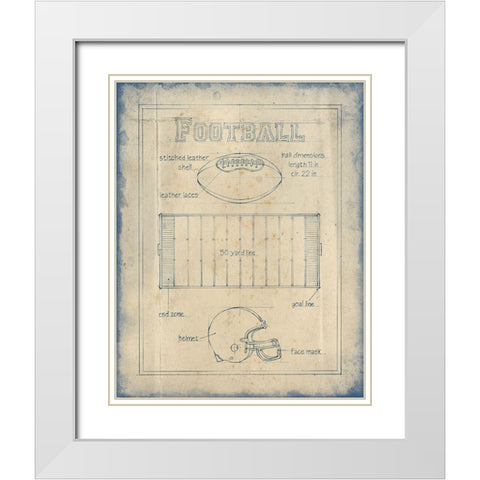 All About the Game II White Modern Wood Framed Art Print with Double Matting by Harper, Ethan