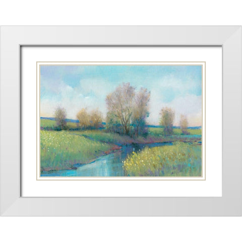 Hidden Stream I White Modern Wood Framed Art Print with Double Matting by OToole, Tim