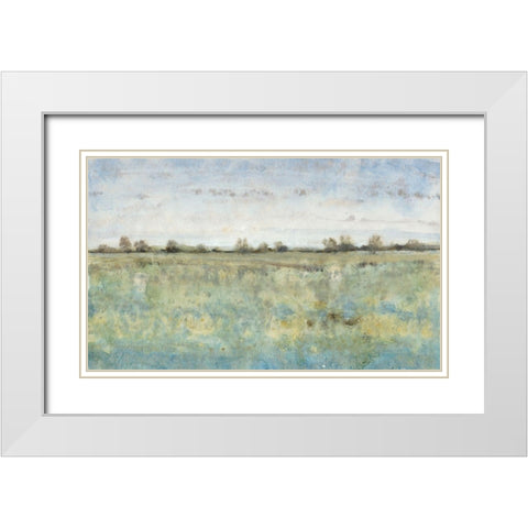 Grazing Land III White Modern Wood Framed Art Print with Double Matting by OToole, Tim