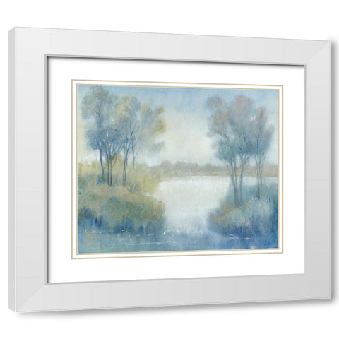 Morning at the Pond I White Modern Wood Framed Art Print with Double Matting by OToole, Tim