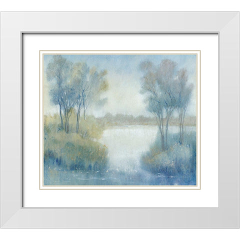 Morning at the Pond I White Modern Wood Framed Art Print with Double Matting by OToole, Tim