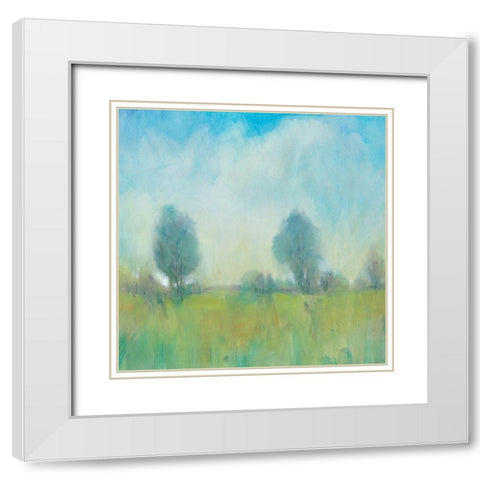 Summertime II White Modern Wood Framed Art Print with Double Matting by OToole, Tim