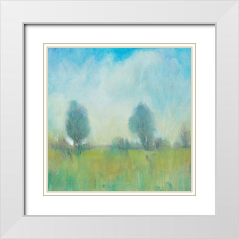 Summertime II White Modern Wood Framed Art Print with Double Matting by OToole, Tim