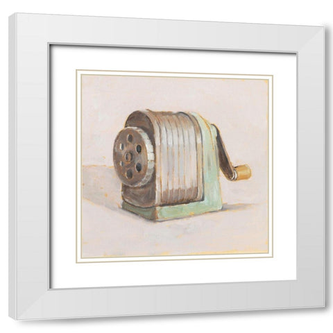 Old School III White Modern Wood Framed Art Print with Double Matting by Harper, Ethan